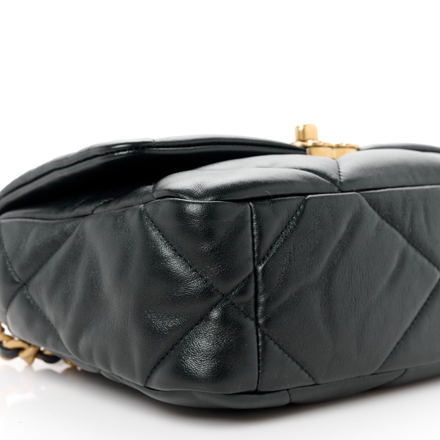 Lambskin Quilted Medium Chanel 19 Flap Black
