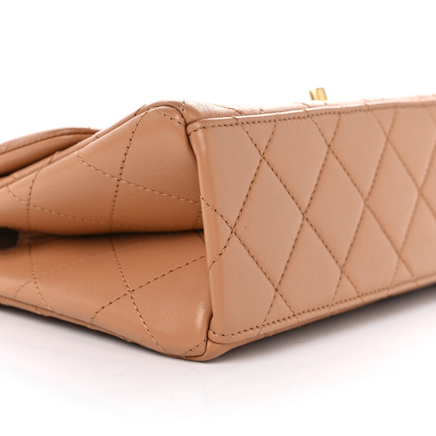Lambskin Quilted Chaine Lettre Flap Brown