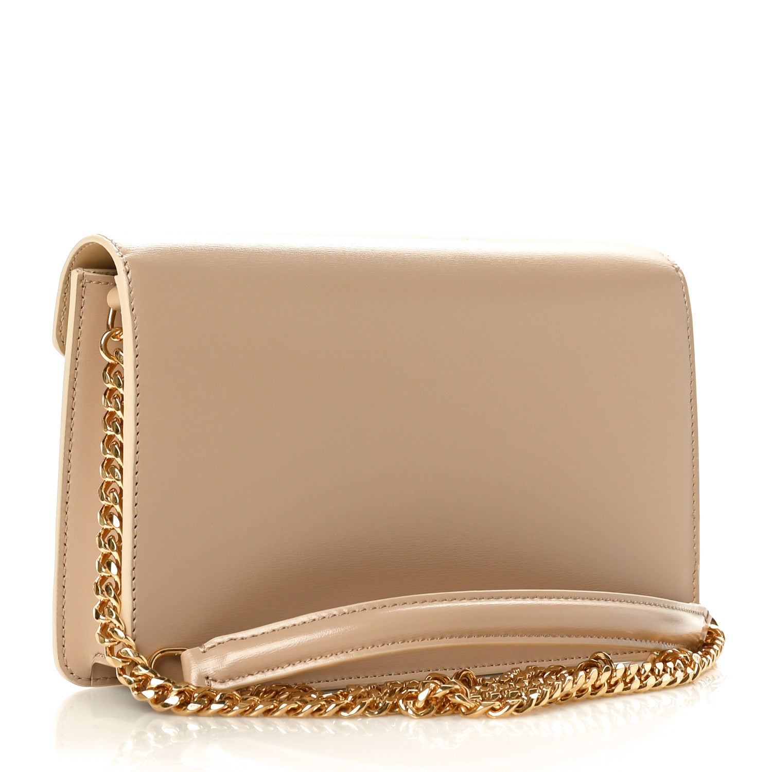 Celine Shiny Calfskin Triomphe Margo Wallet on Chain Nude 3 of 10