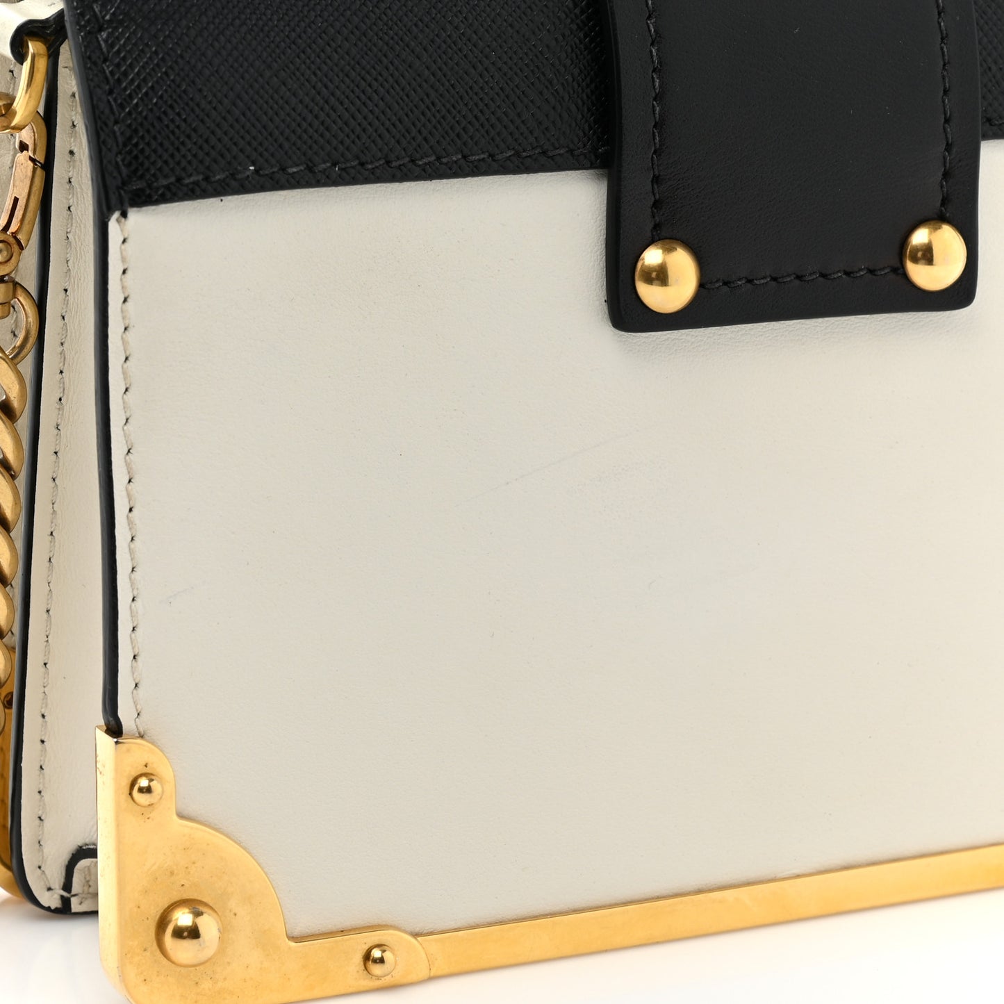 City Calf Saffiano Cahier Bag Talco Black