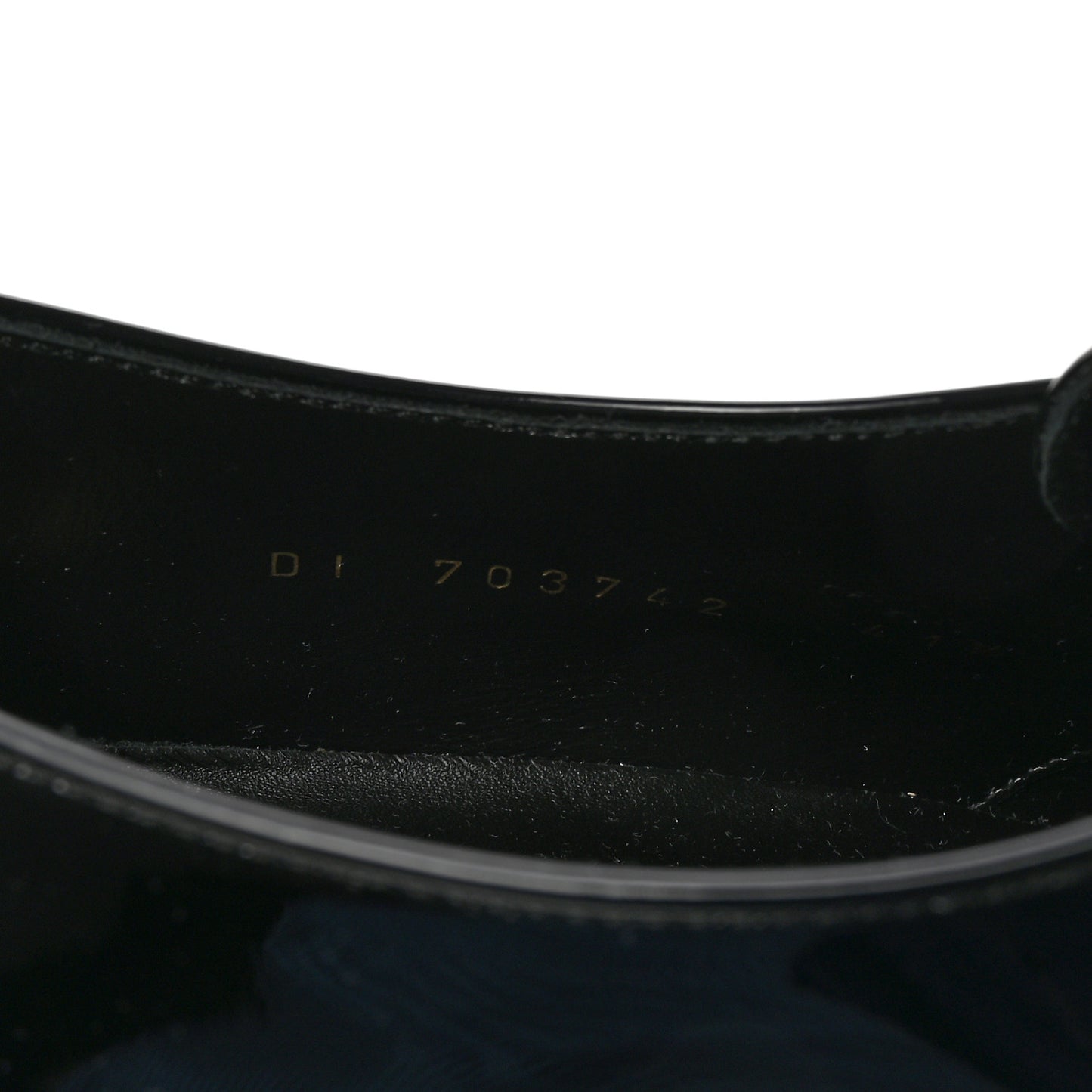 Patent Calfskin Mens Derby Lace Up Shoes 41.5 Black