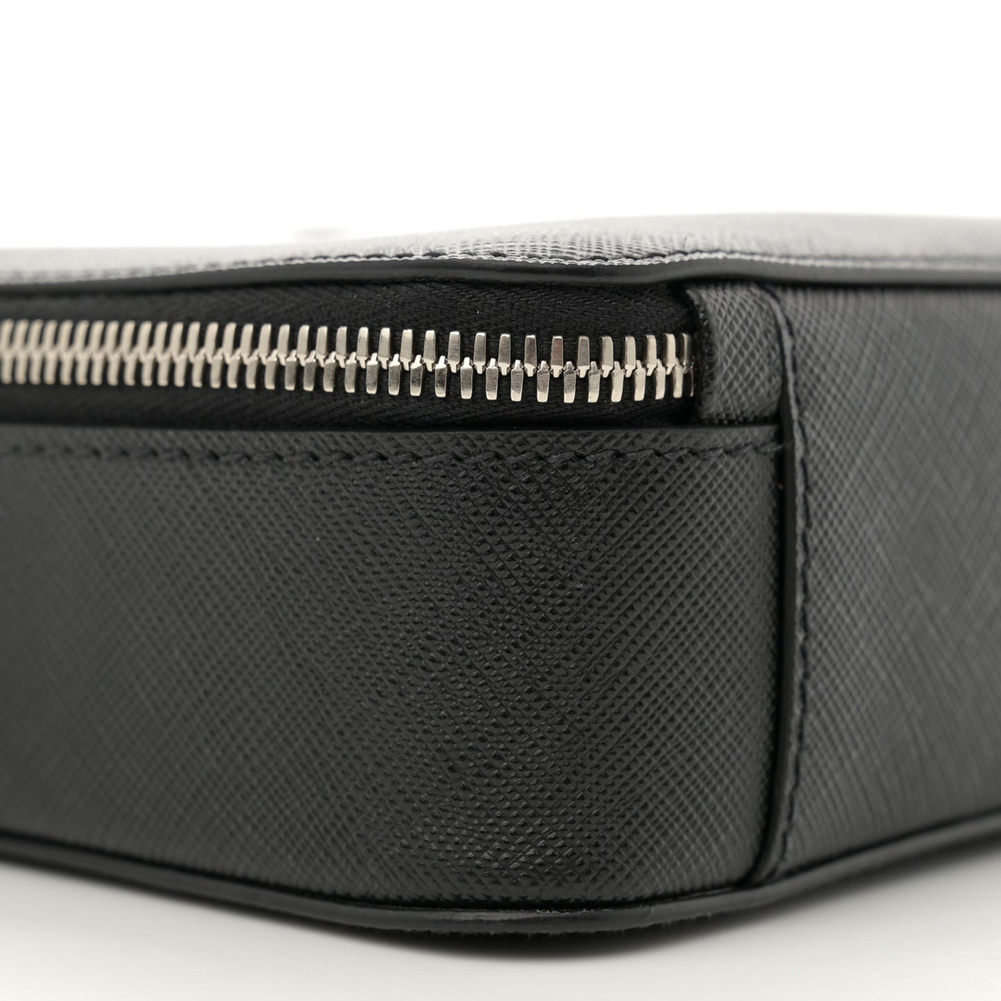 Saffiano Travel Medium Brique Crossbody Bag Black