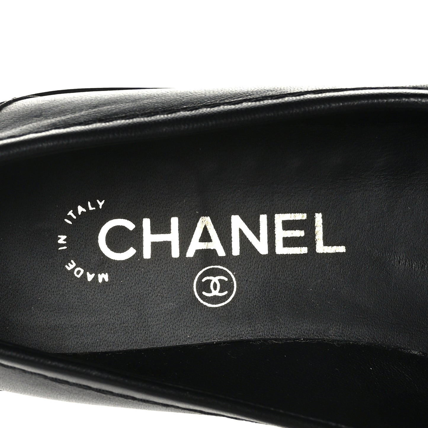 Lambskin Quilted CC Turnlock Loafers 38 Black
