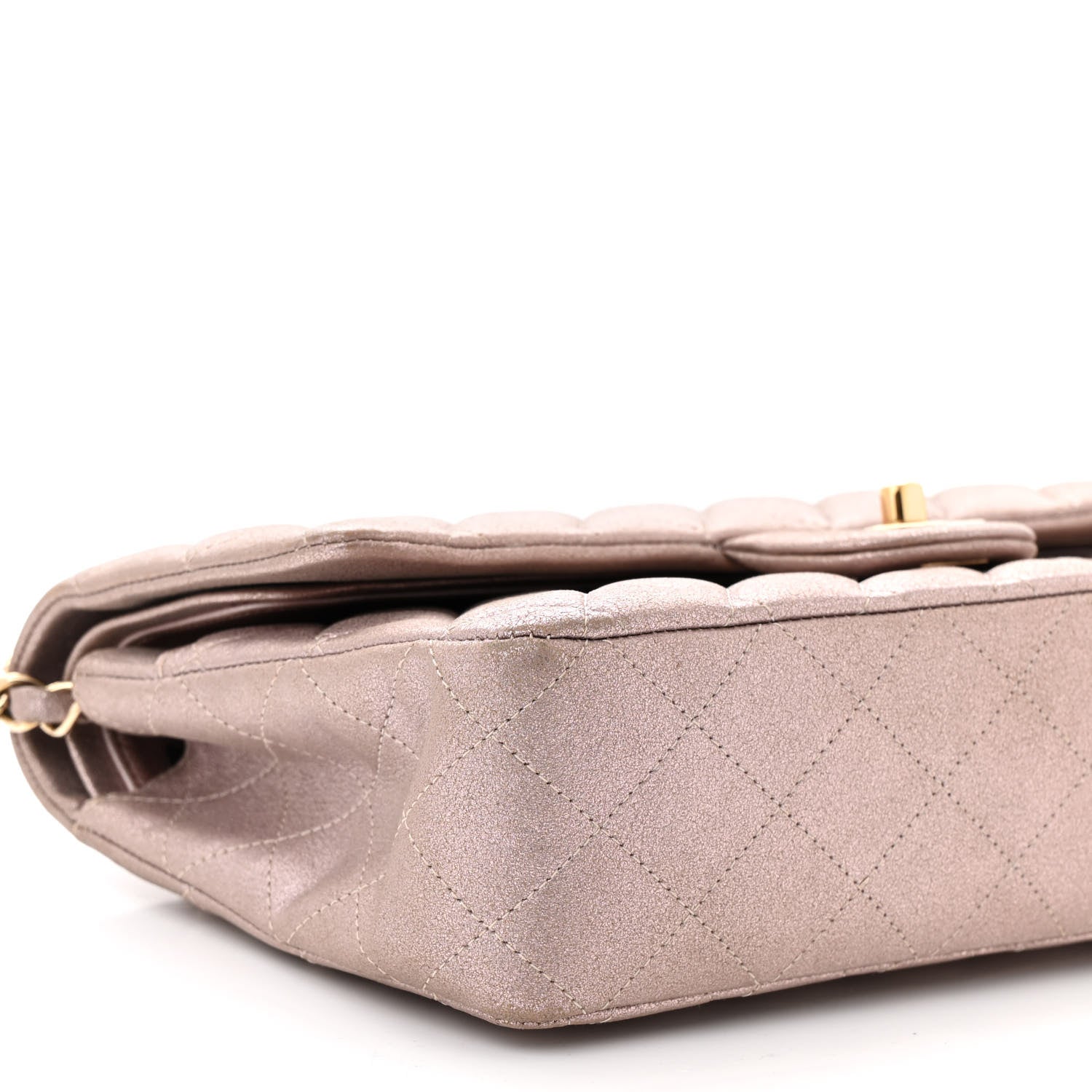 Chanel Iridescent Calfskin Quilted Medium Double Flap Light Pink 9 of 12