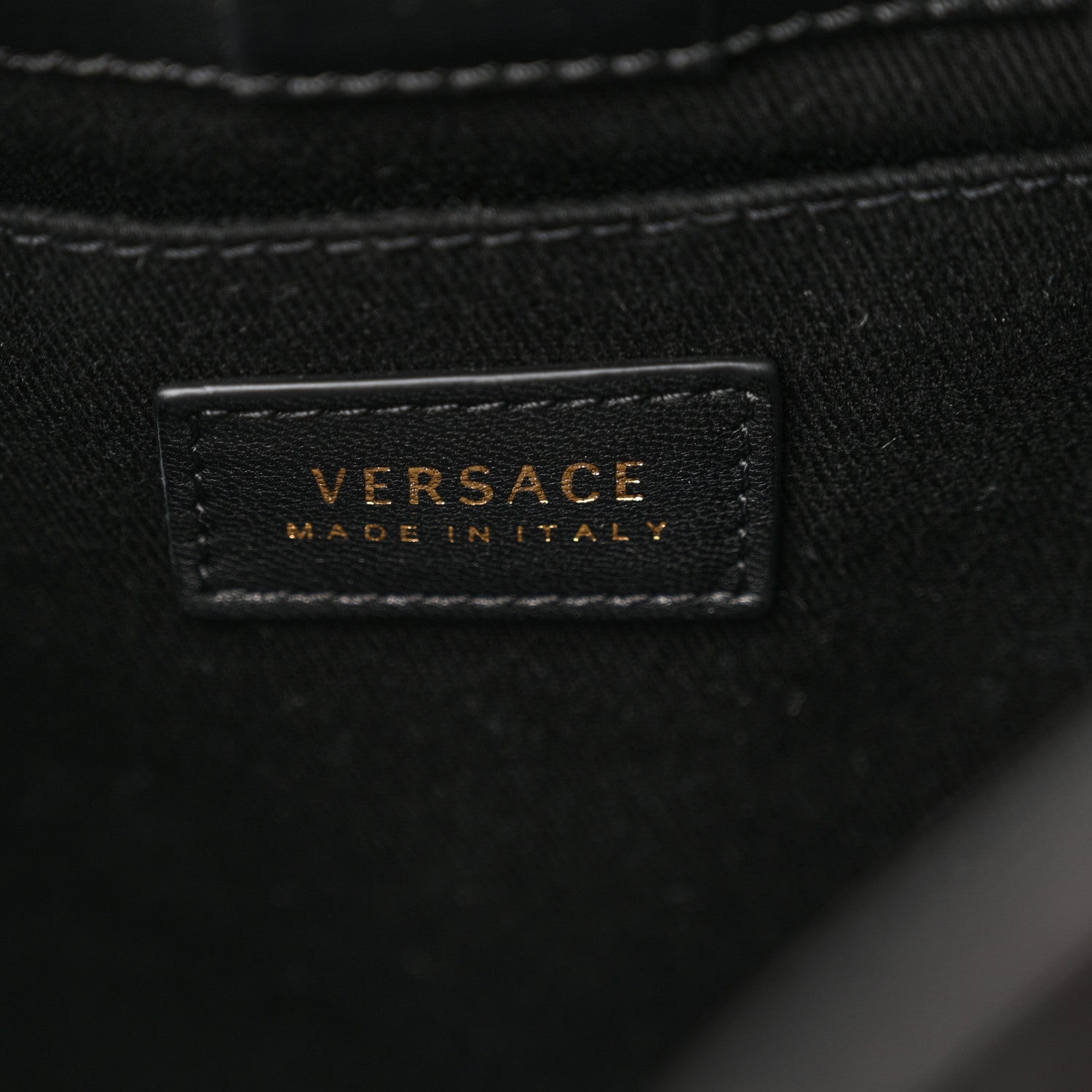 Versace Calfskin Quilted Medusa Tribute Drawstring Backpack Black 6 of 10