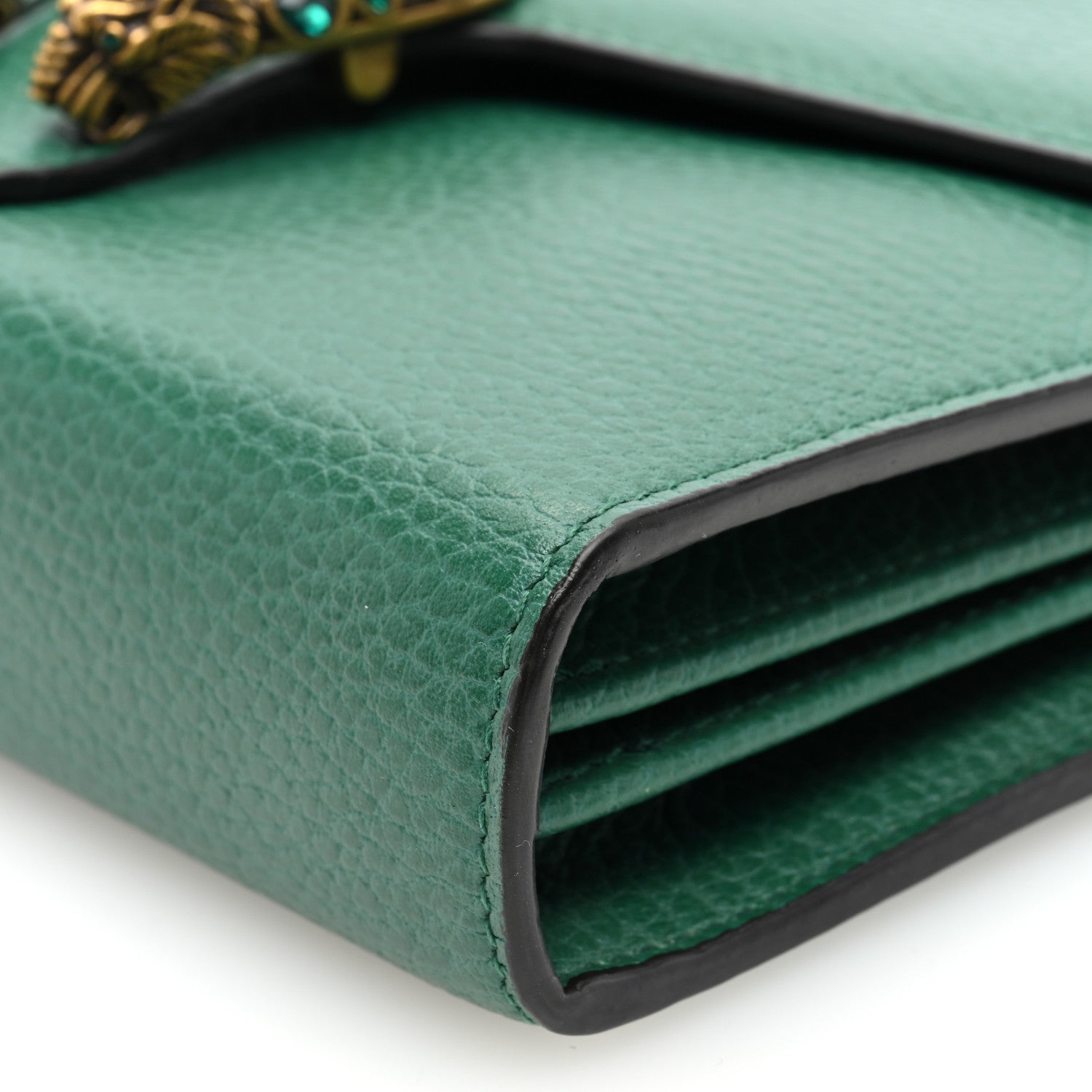 Gucci Calfskin Mini Dionysus Chain Wallet Emerald 8 of 8