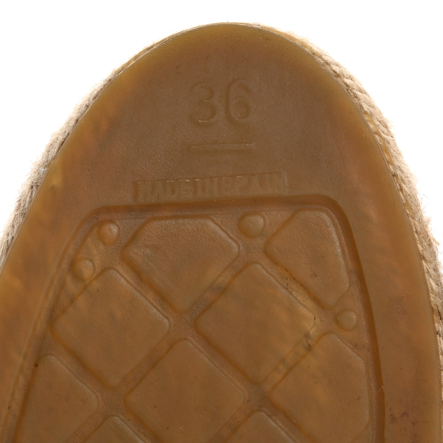 Lambskin CC Espadrilles 36 Beige Black