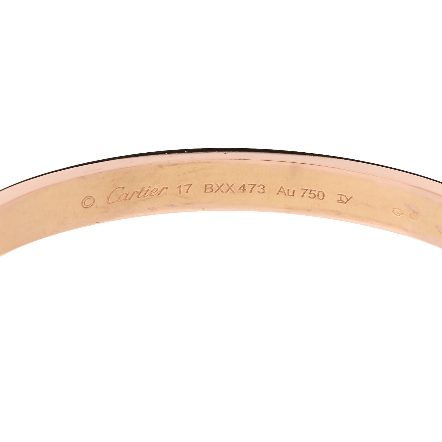 18K Pink Gold LOVE Bracelet 17