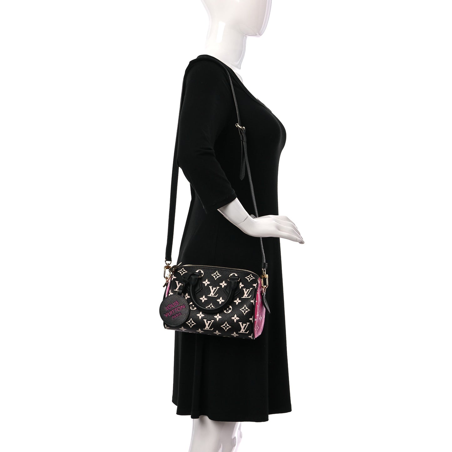 Empreinte Monogram Spring in the City Speedy Bandouliere 20 Black White Pink