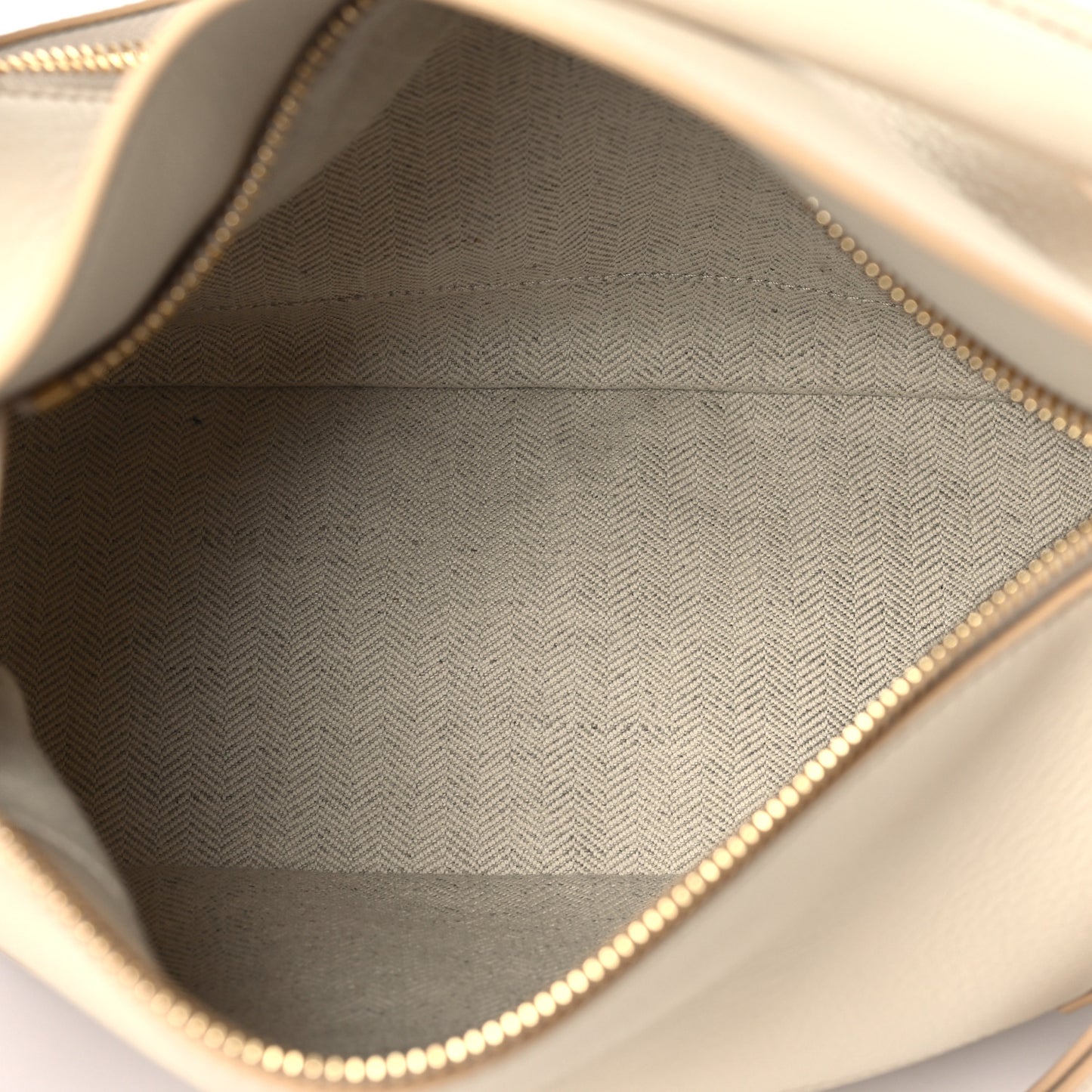 Classic Calfskin Small Puzzle Edge Bag Dusty Beige Soft White