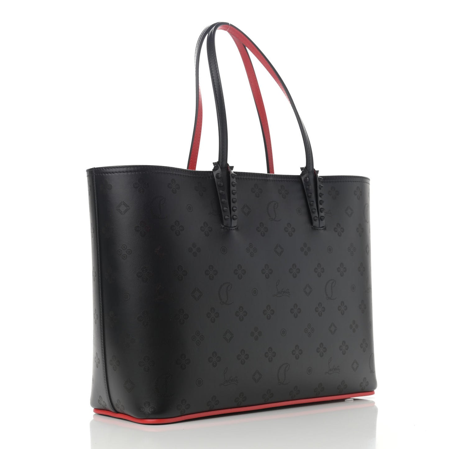 Calfskin Loubinthesky East West Cabata Tote Black