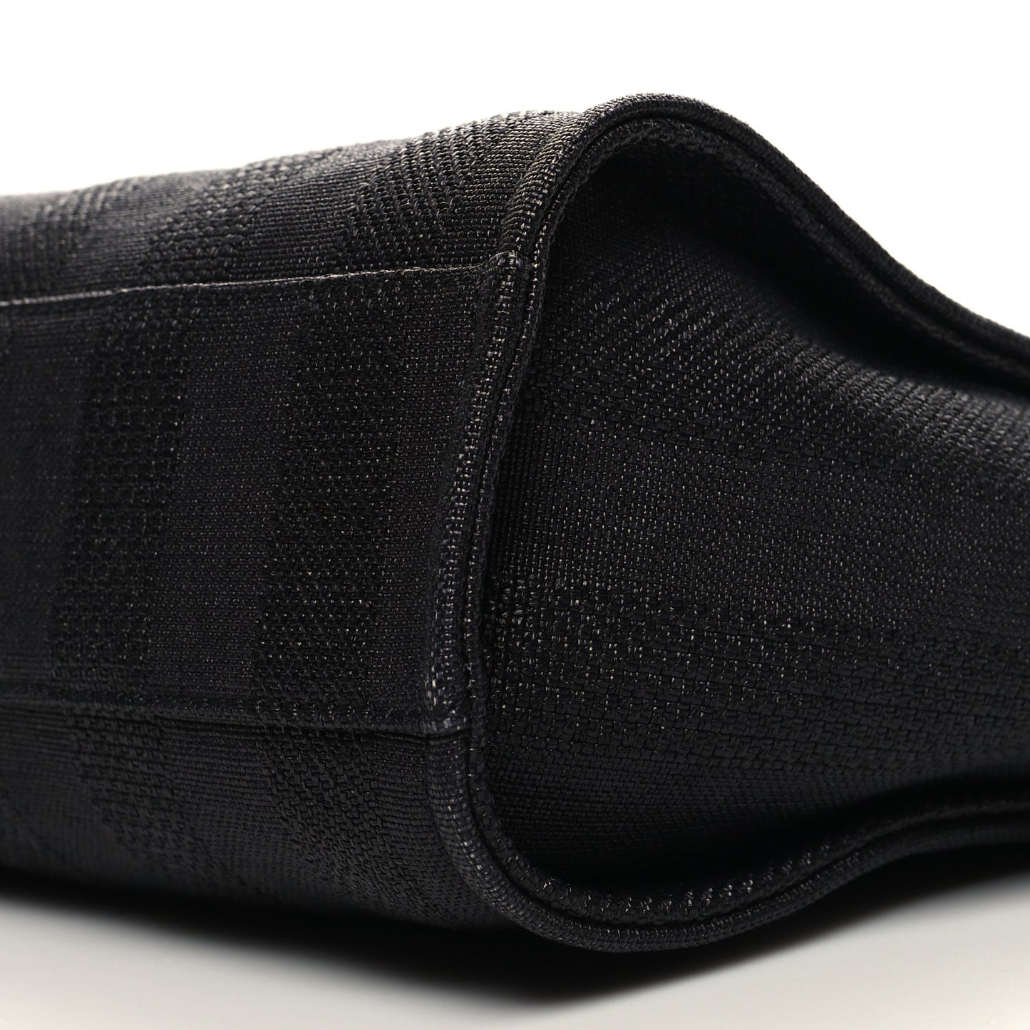 Mixed Fibers Striped Small Deauville Tote Black