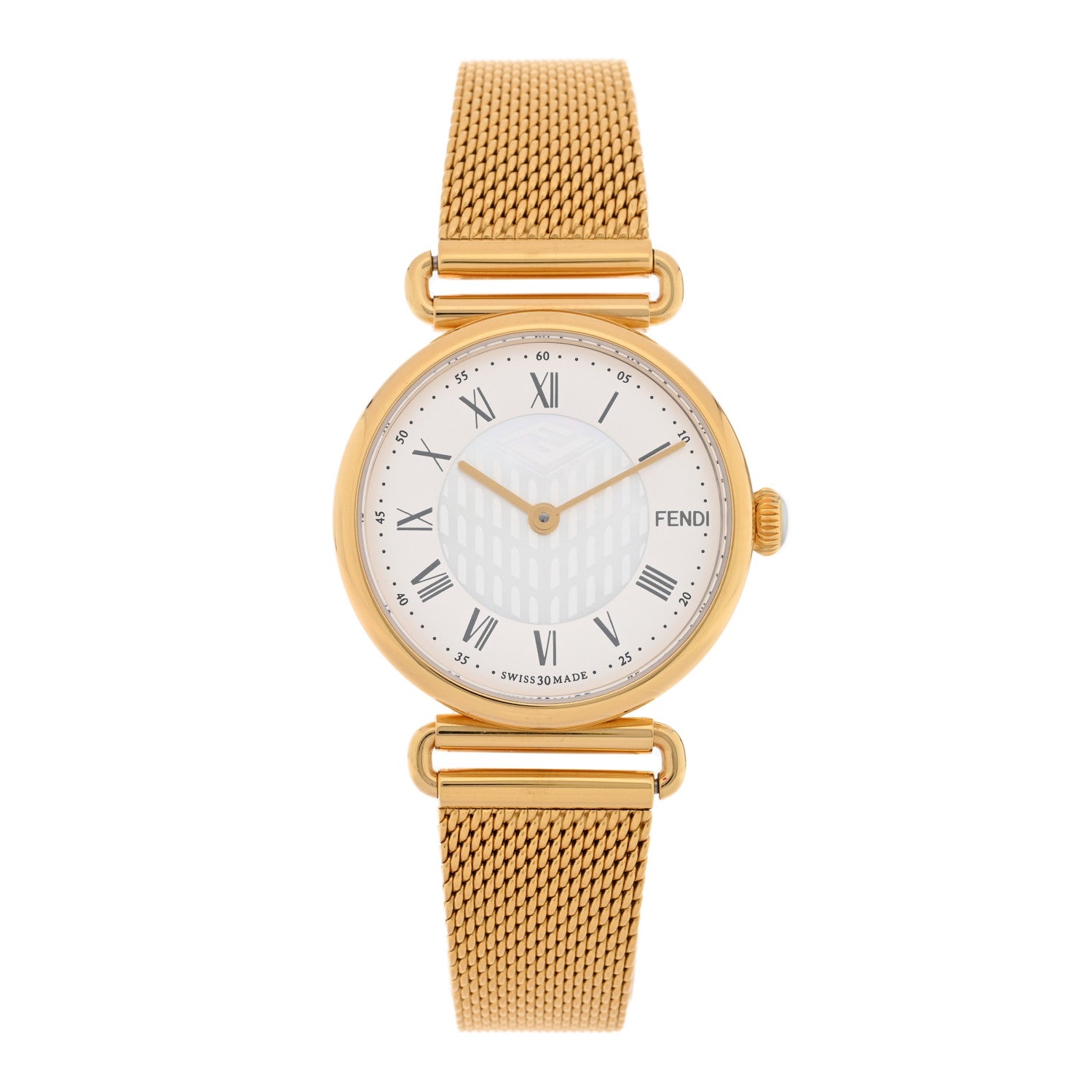 Fendi Stainless Steel 29mm Palazzo Quartz Watch White 1870172