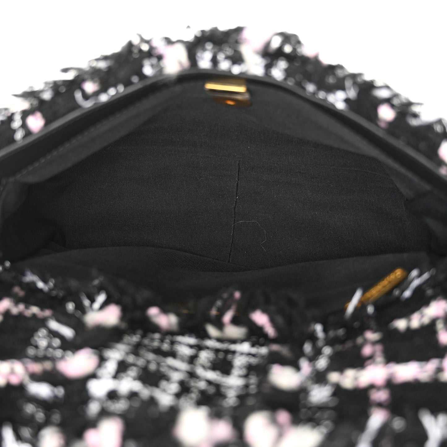 Tweed Sequin Quilted Medium Chanel 19 Flap Black Multicolor