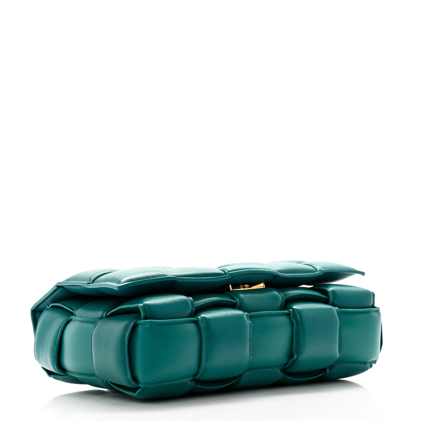 Nappa Maxi Intreccio Padded Cassette Crossbody Bag Mallard