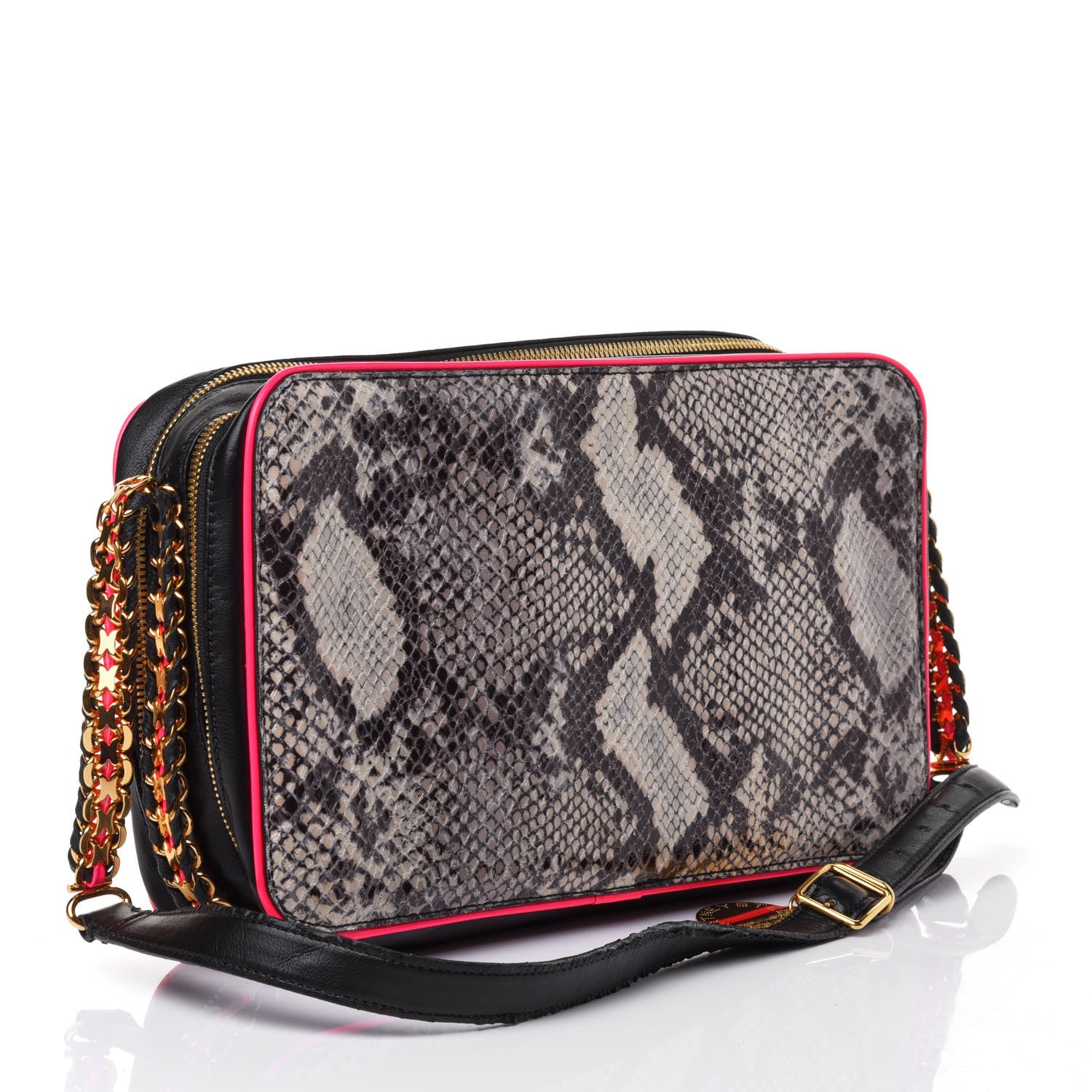 Stella McCartney Eco Python Double Zip Camera Bag Chalk Pink 2 of 5