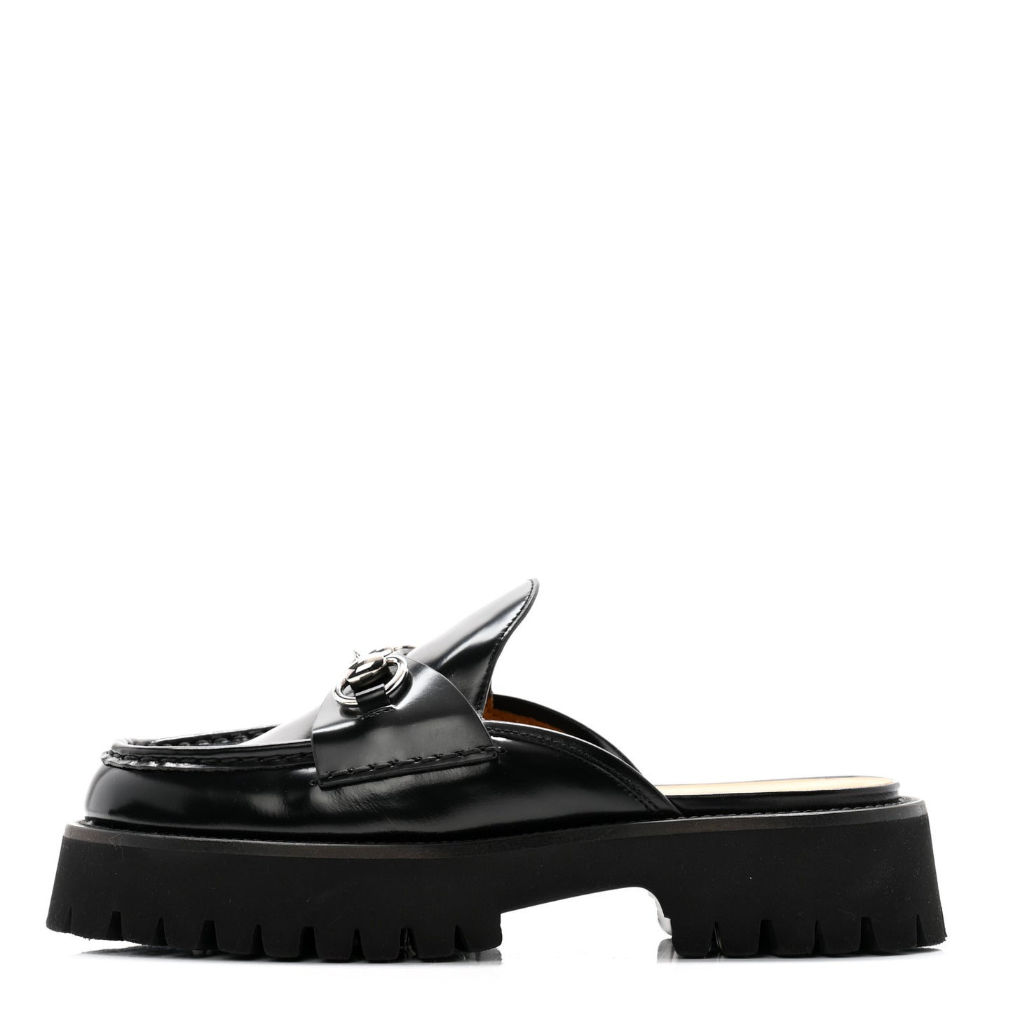 Magnum Calfskin Womens Horsebit Platform Mules 37.5 Black