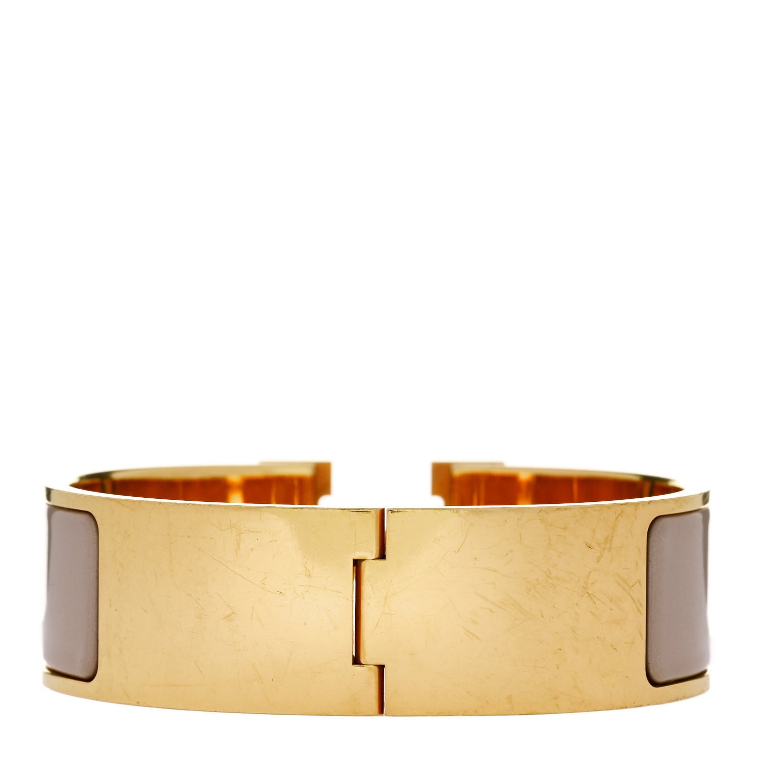 Hermes Enamel Wide Clic Clac H Bracelet PM Marron Glace 3 of 5