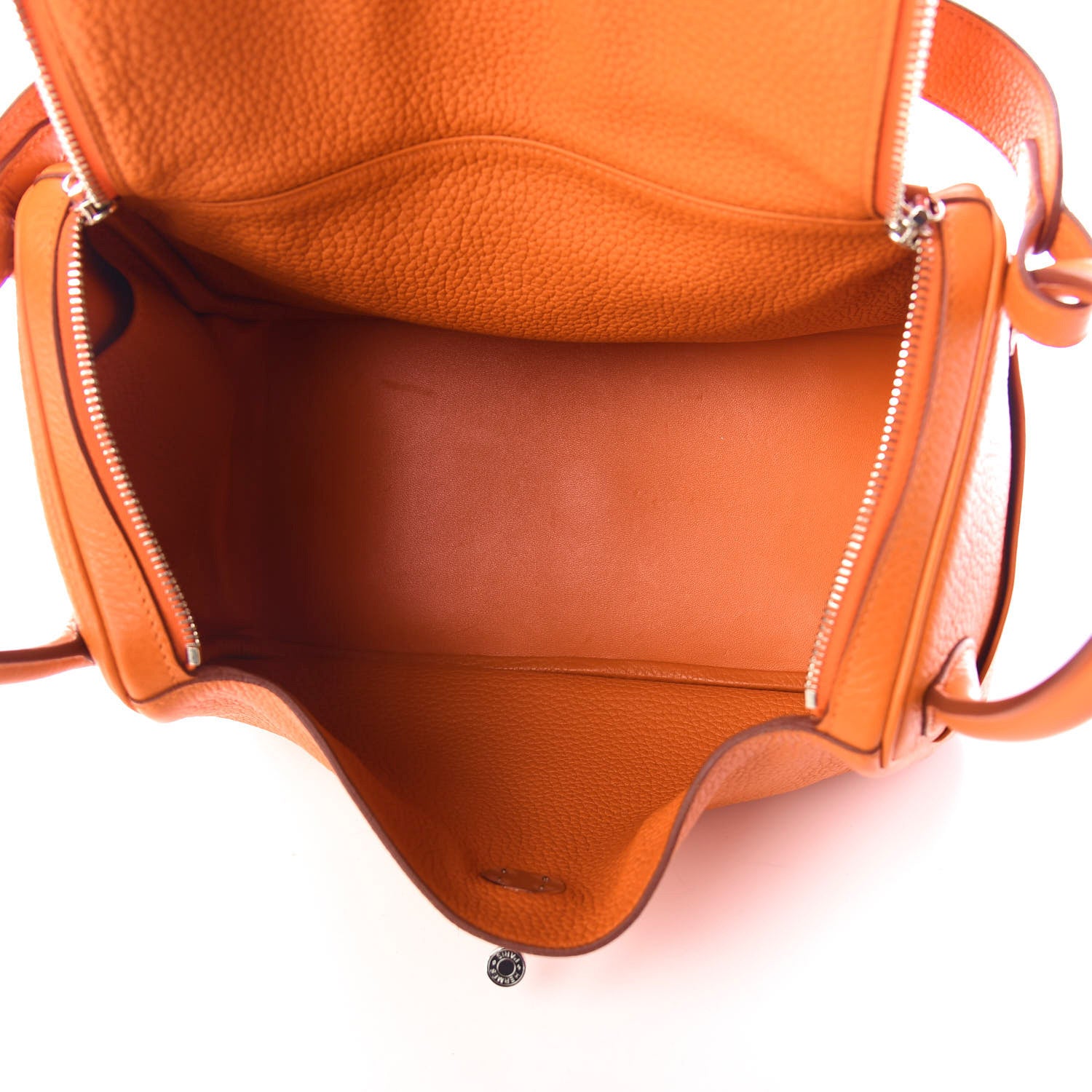 Hermes Taurillon Clemence Lindy 30 Orange 6 of 9