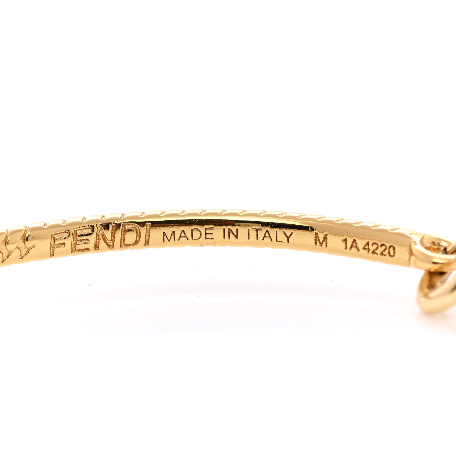 Fendi Metal Baguette Bracelet Gold 4 of 7