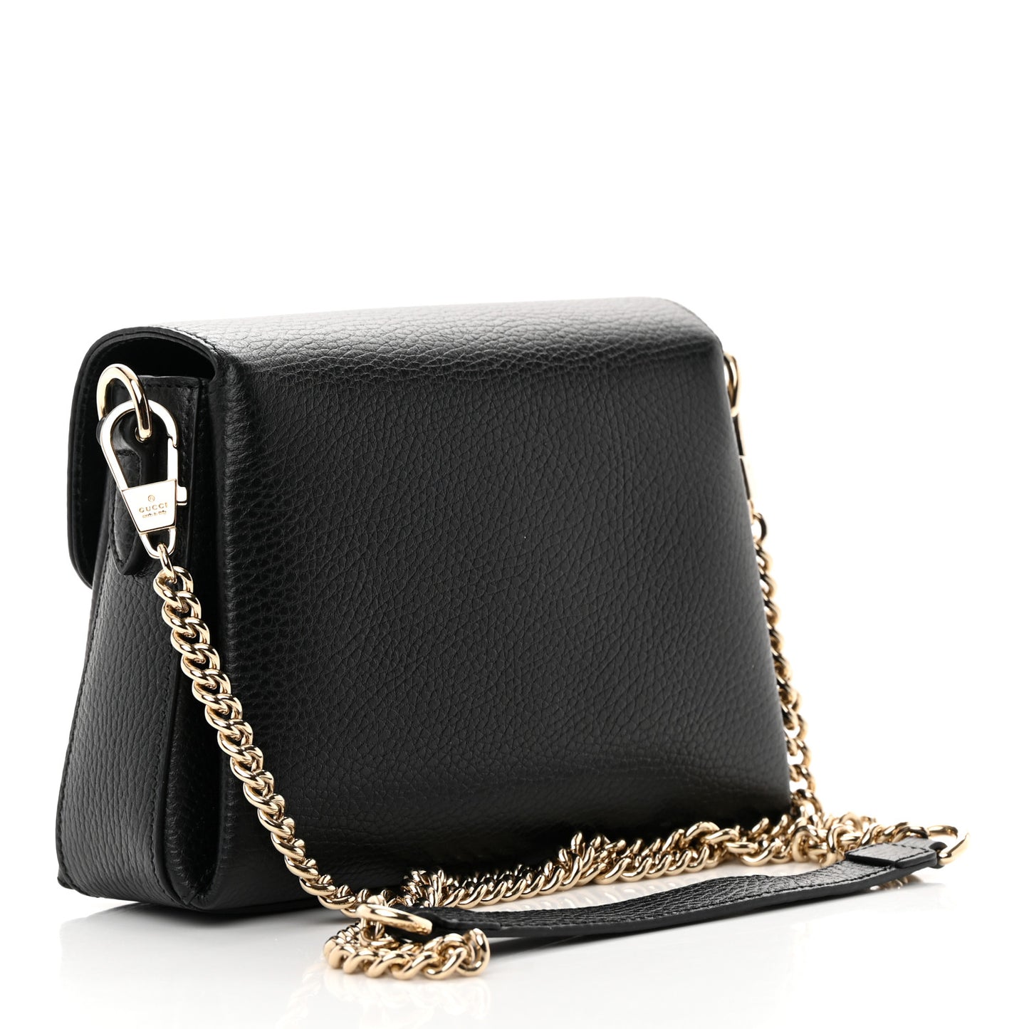 Dollar Calfskin Interlocking G Crossbody Bag Black