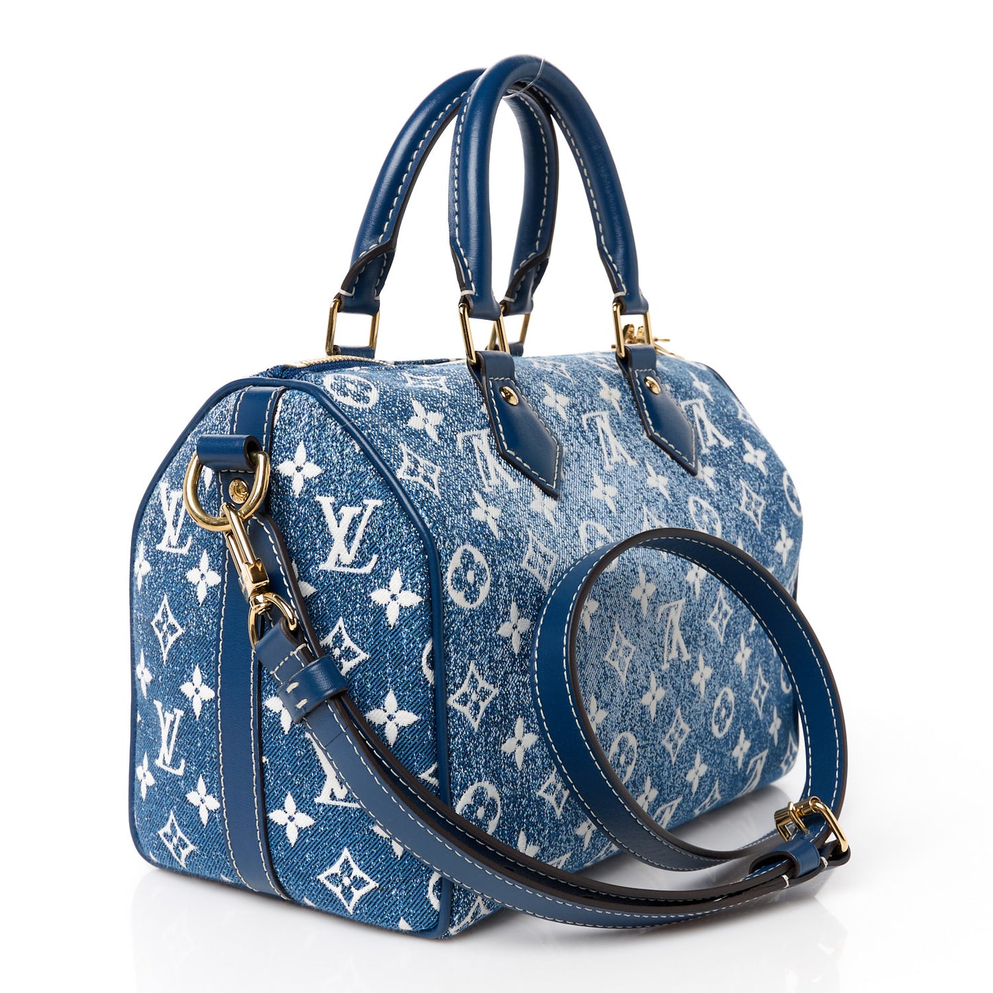 Monogram Jacquard Denim Speedy Bandouliere 25 Bleu