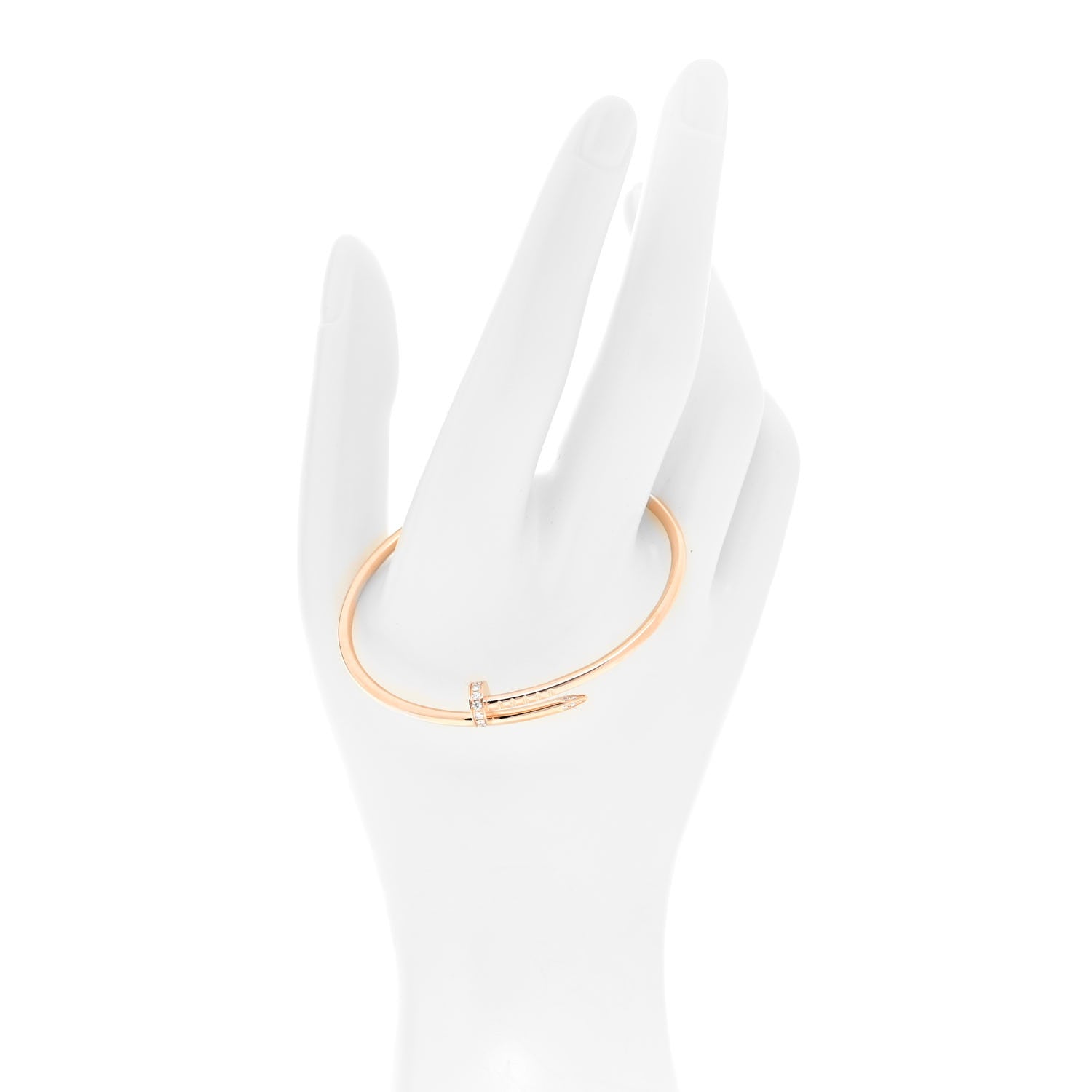 Cartier 18K Pink Gold Diamond Small Juste Un Clou Bracelet 16 2 of 5