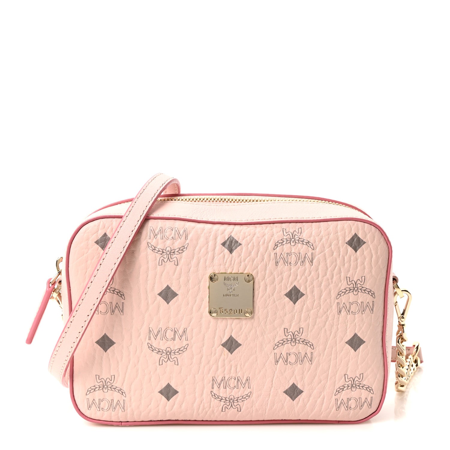 MCM Visetos Camera Crossbody Bag Powder Pink 1822057 – FASHIONPHILE