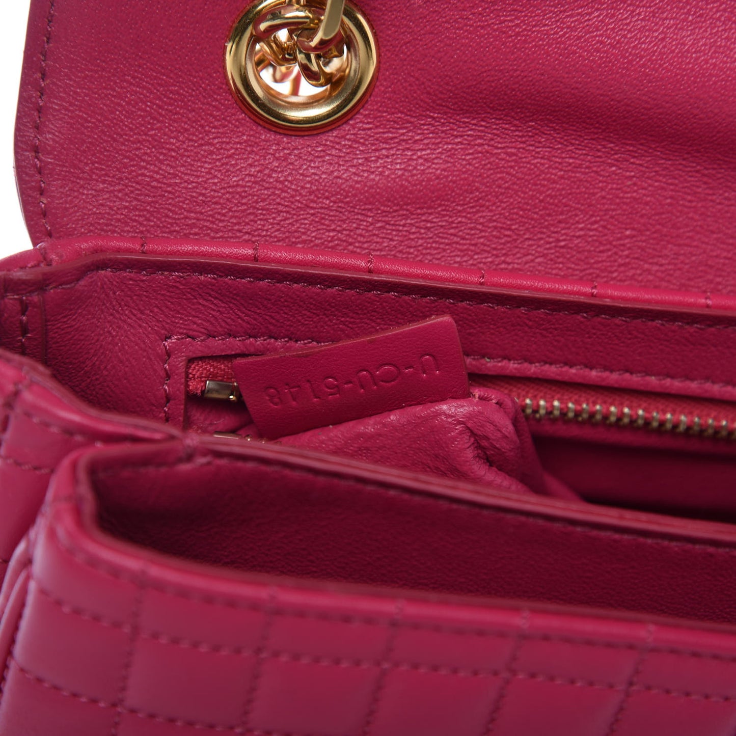 Calfskin Quilted Medium C Bag Pink