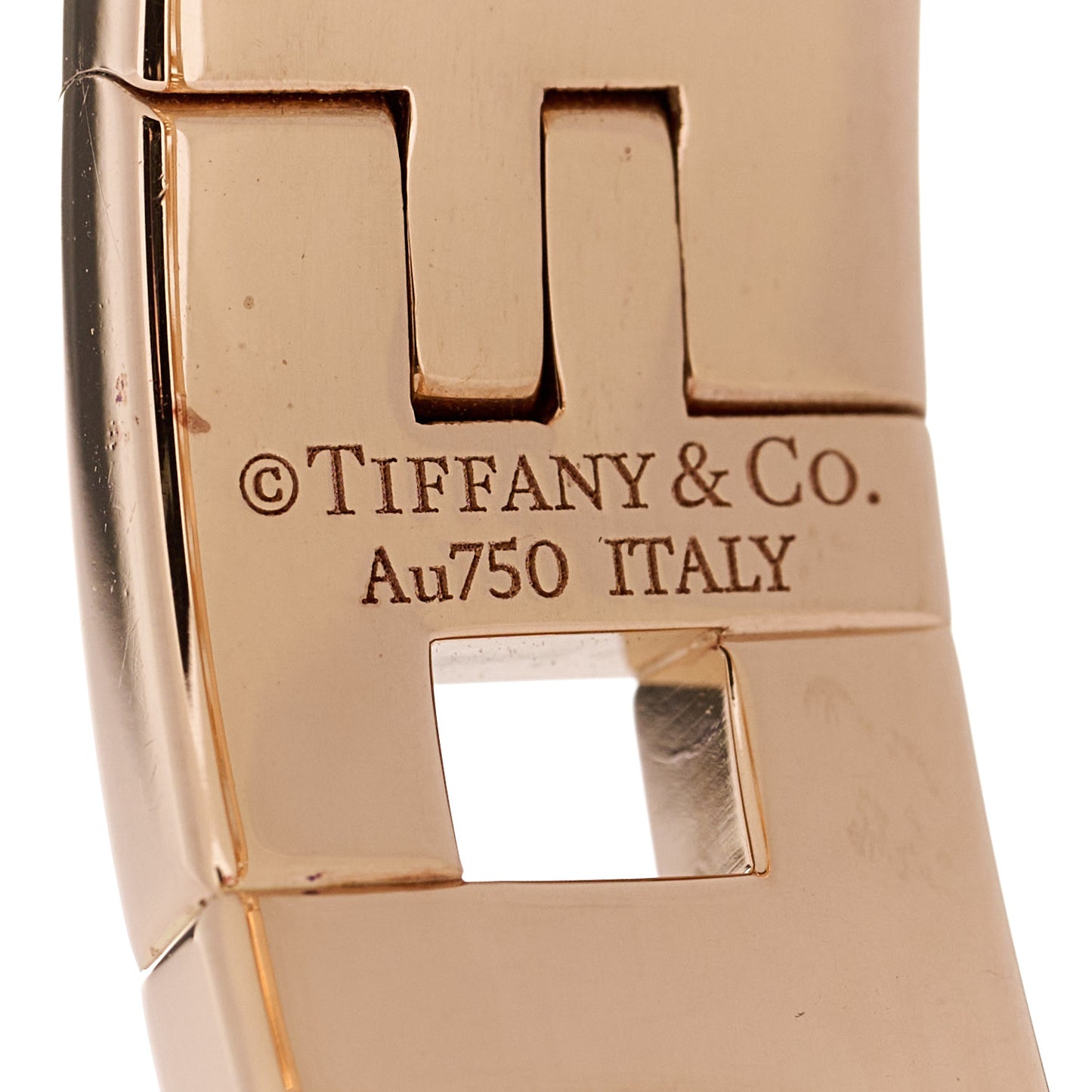 18K Rose Gold Wide T True Hinged Bangle Bracelet
