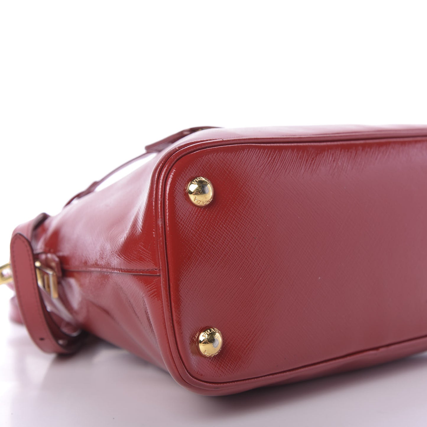 Saffiano Vernice Dome Tote Rosso