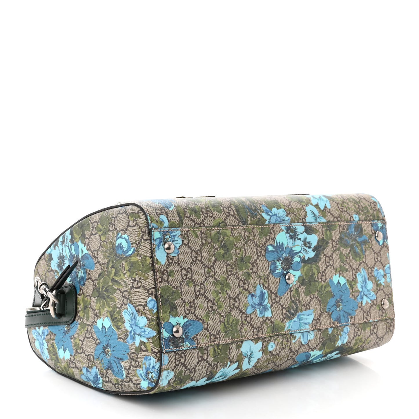 GG Supreme Monogram Bloom Butterfly Embroidered Medium Boston Green