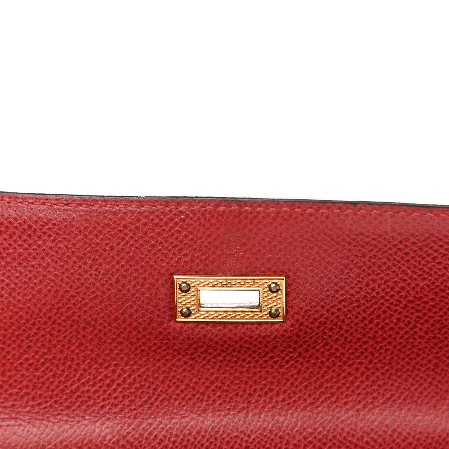 Epsom Kelly Sellier Guilloche 25 Rouge Vif