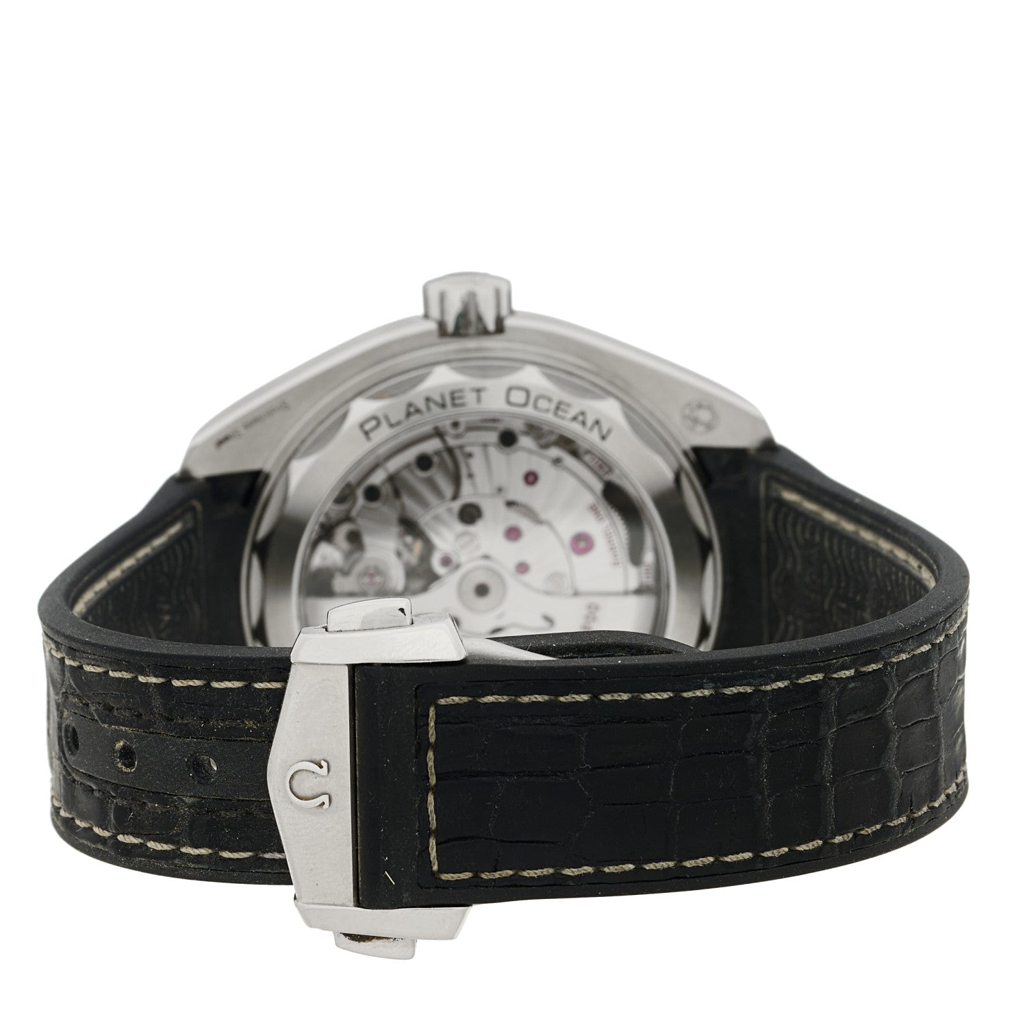 Omega Stainless Steel Alligator 44mm Seamaster Planet Ocean Automatic Watch Black 215.33.44.21.01.001 3 of 4