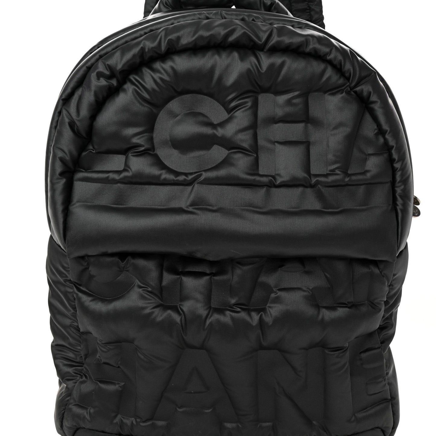 Nylon Embossed Doudoune Backpack Grey