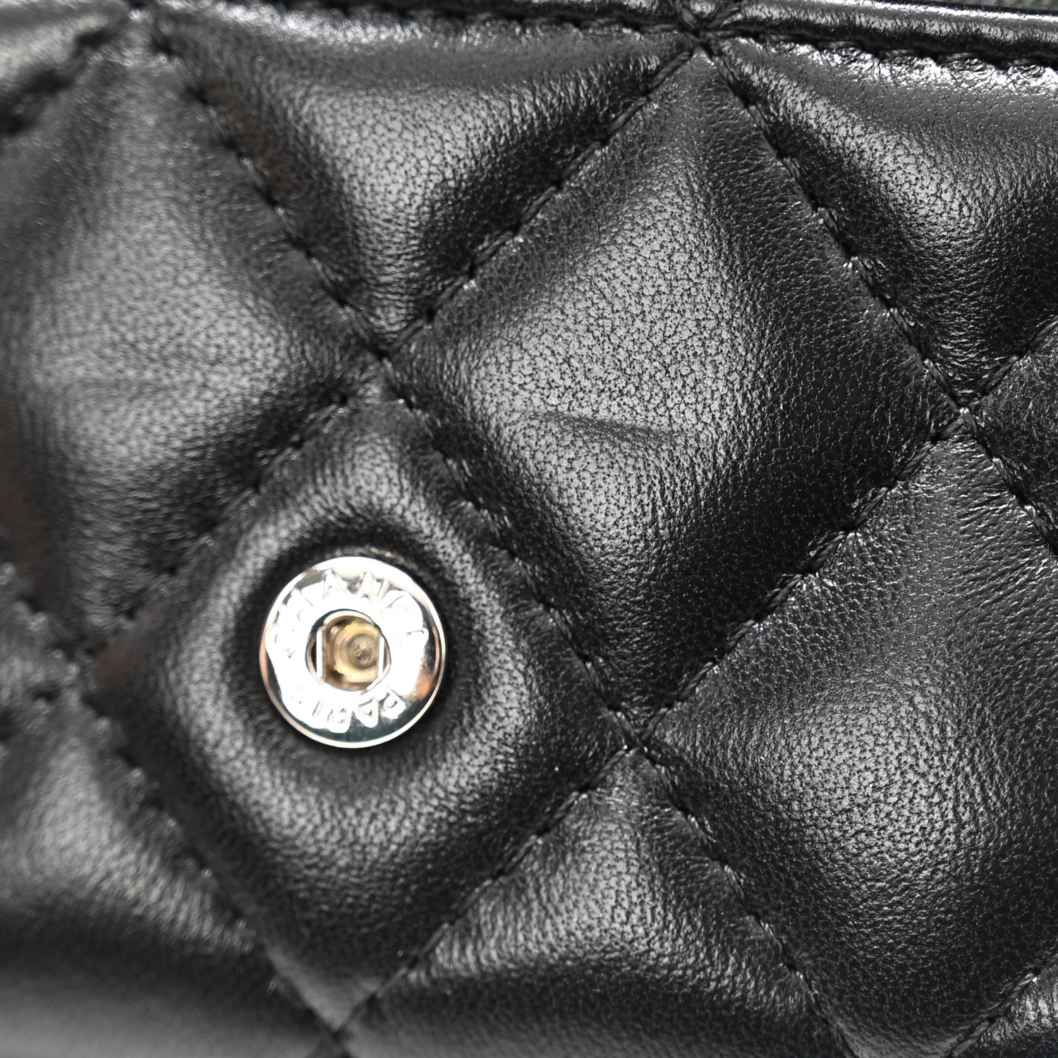 Chanel Lambskin Quilted Flap Card Holder Wallet So Black 9 of 10