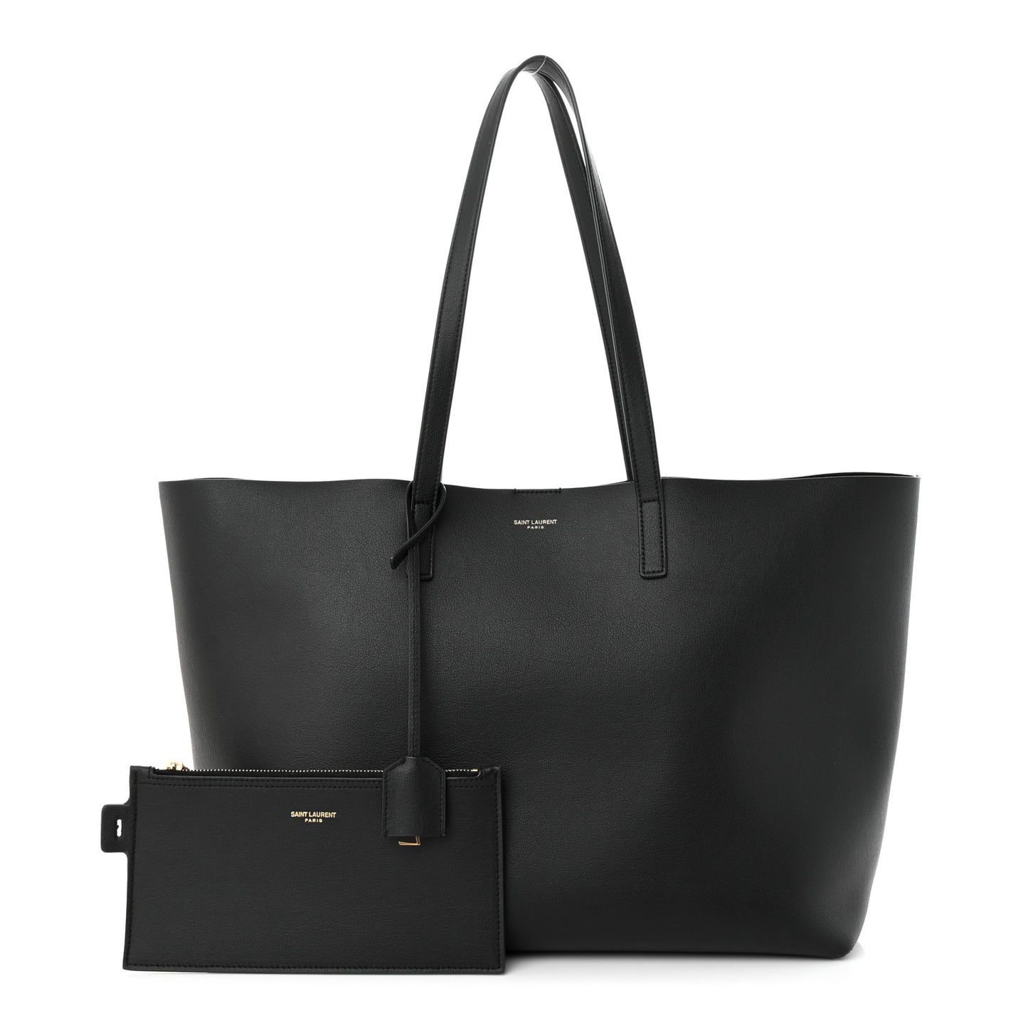 Calfskin Large Shopping Tote Black