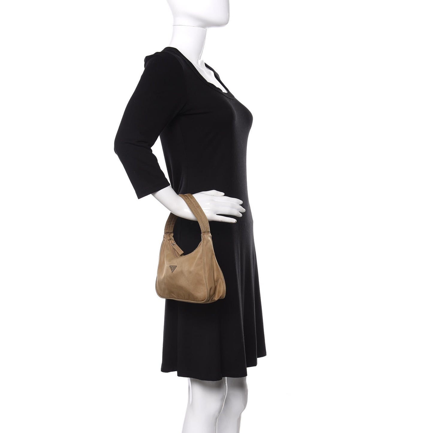 Tessuto Nylon Sport Shoulder Bag Sabbia