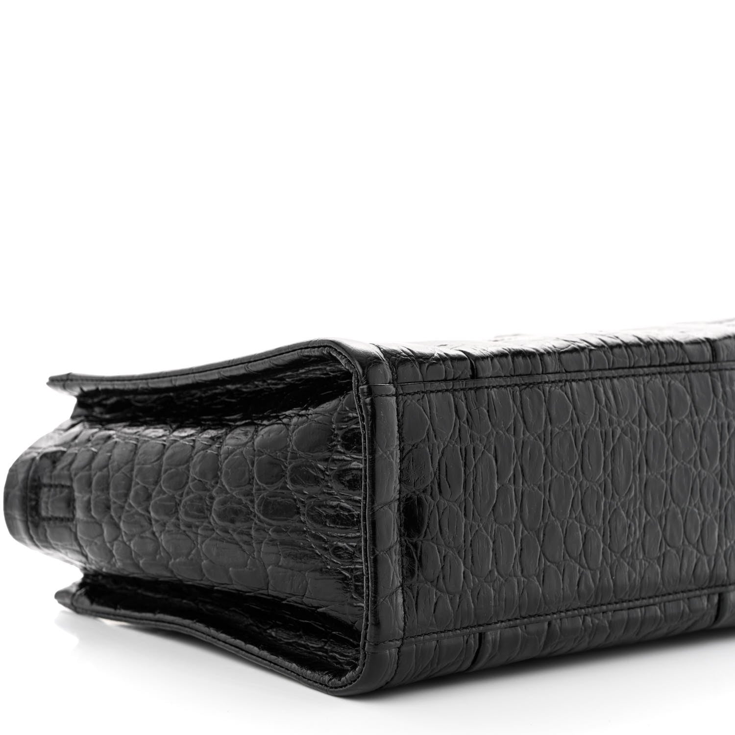 Marc Jacobs Croc Embossed Small The Tote Bag Black 9 of 10