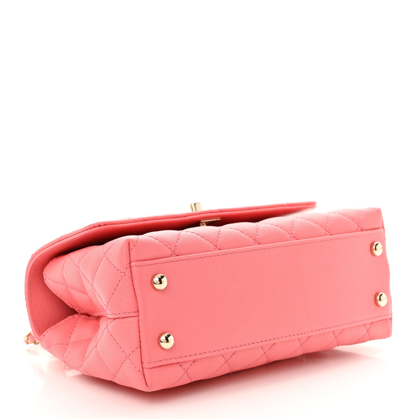 Caviar Quilted Mini Coco Handle Flap Pink
