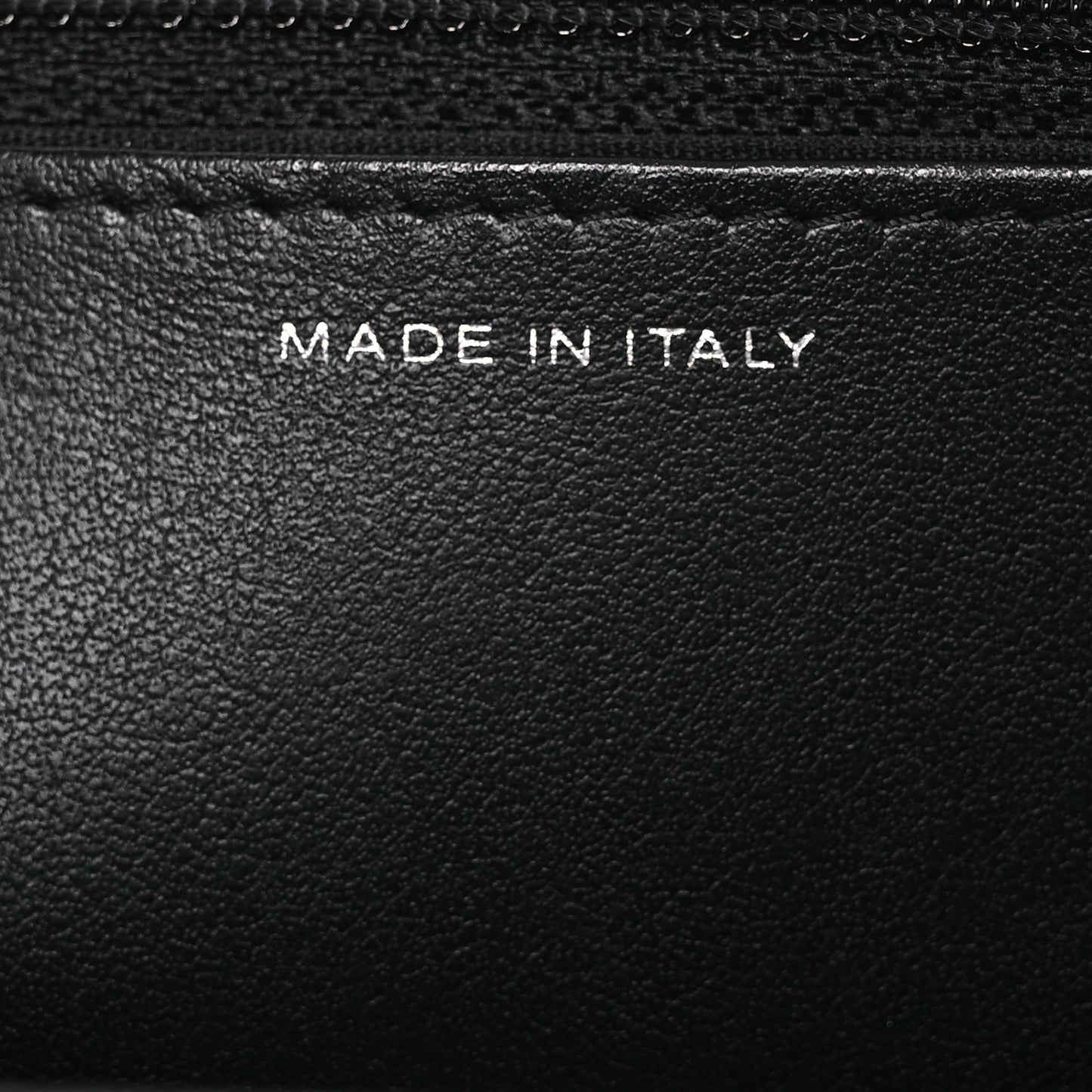 Lambskin Camellia Embossed Wallet On Chain WOC Black