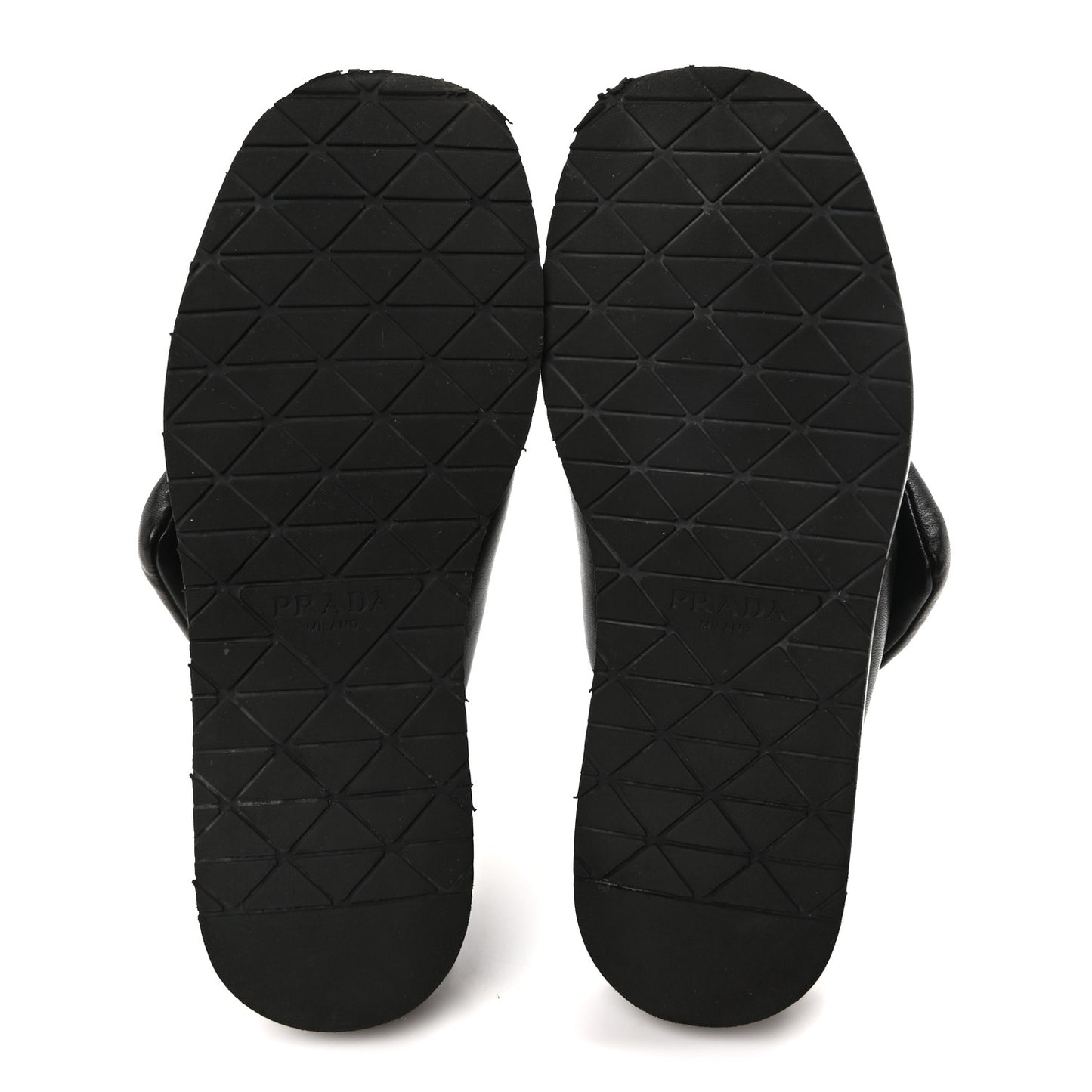 Nappa Padded Platform Slingback Sandals 39.5 Black