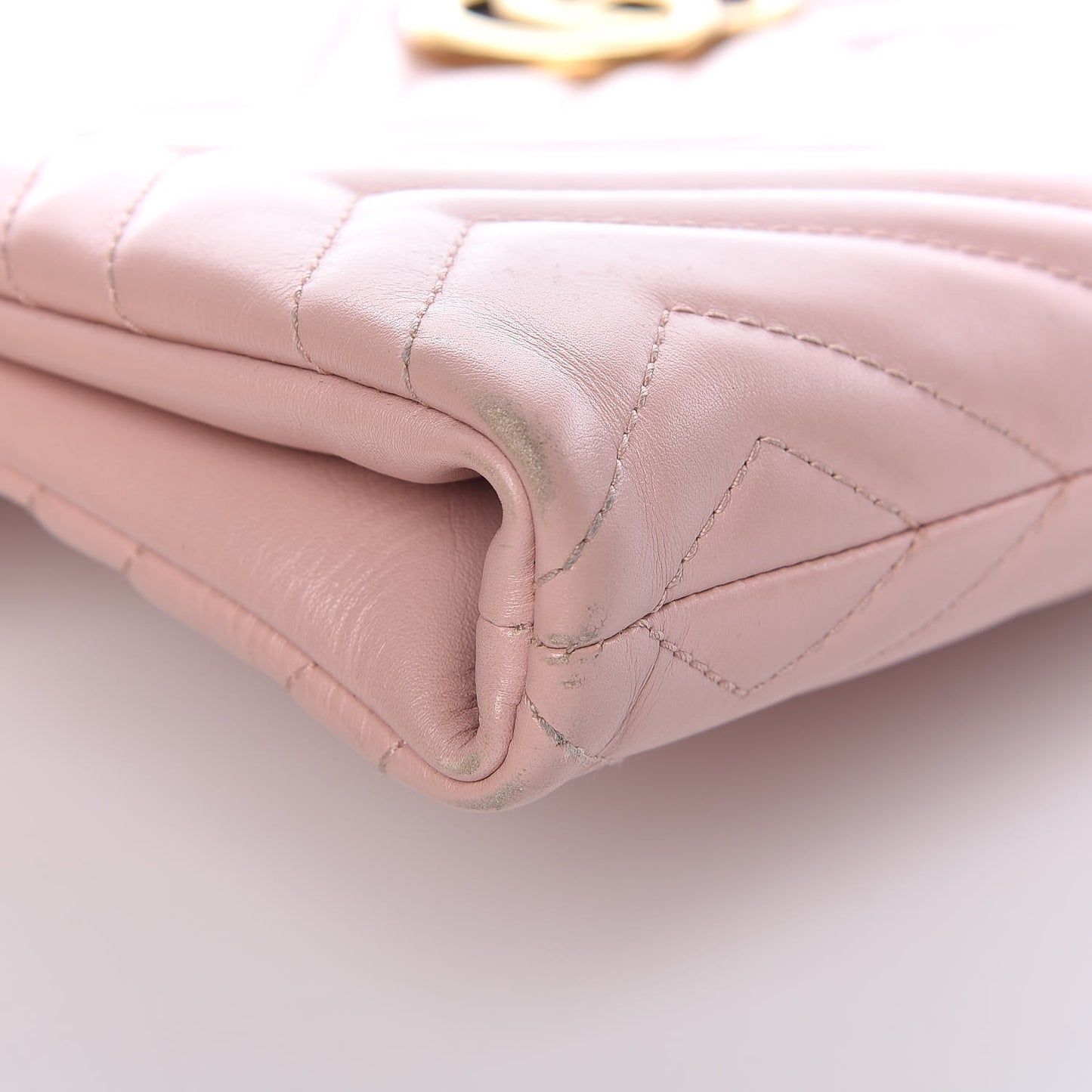 Calfskin Matelasse GG Marmont Double Zip Chain Bag Perfect Pink