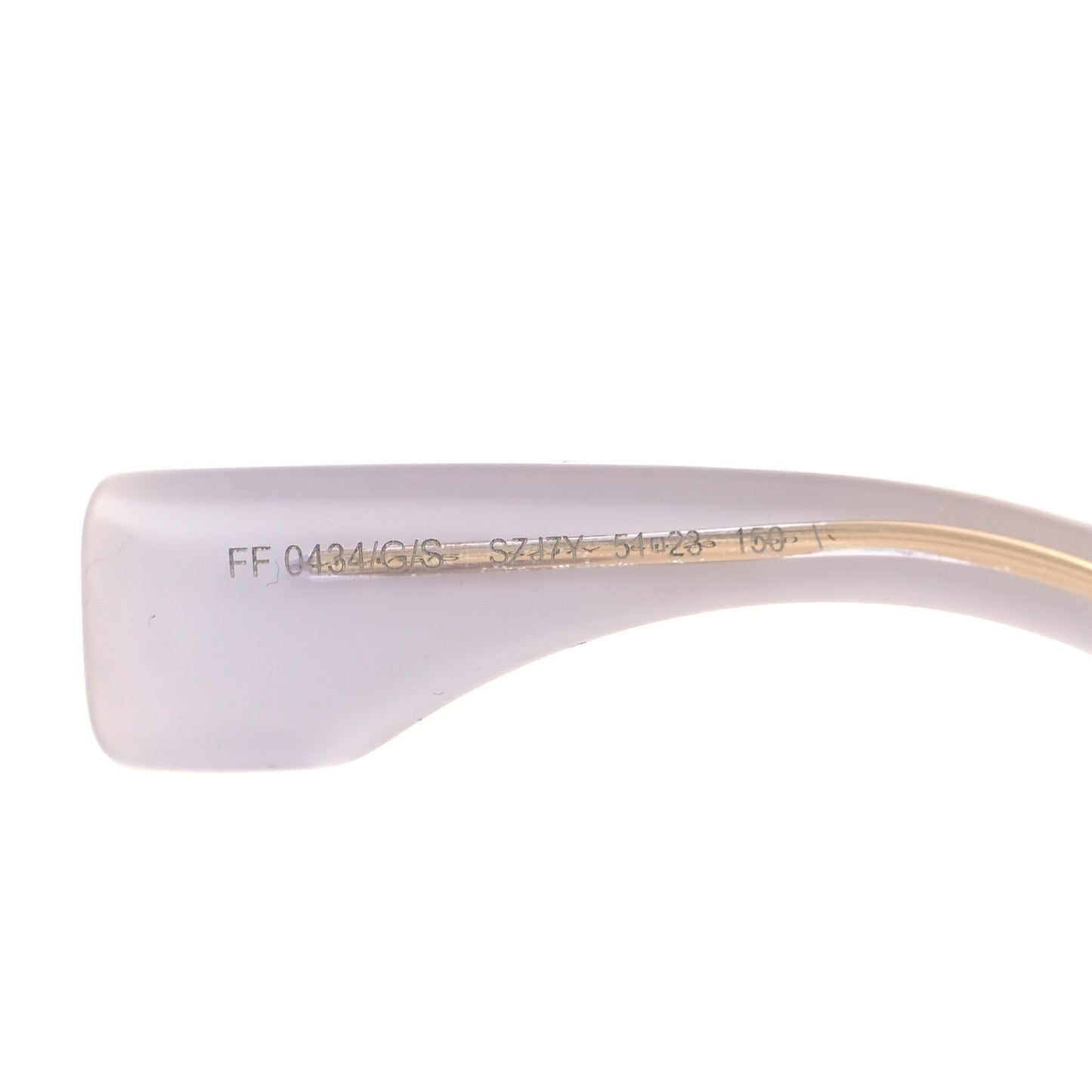 Acetate 53mm Sunglasses FF 0434/G/S White Gold