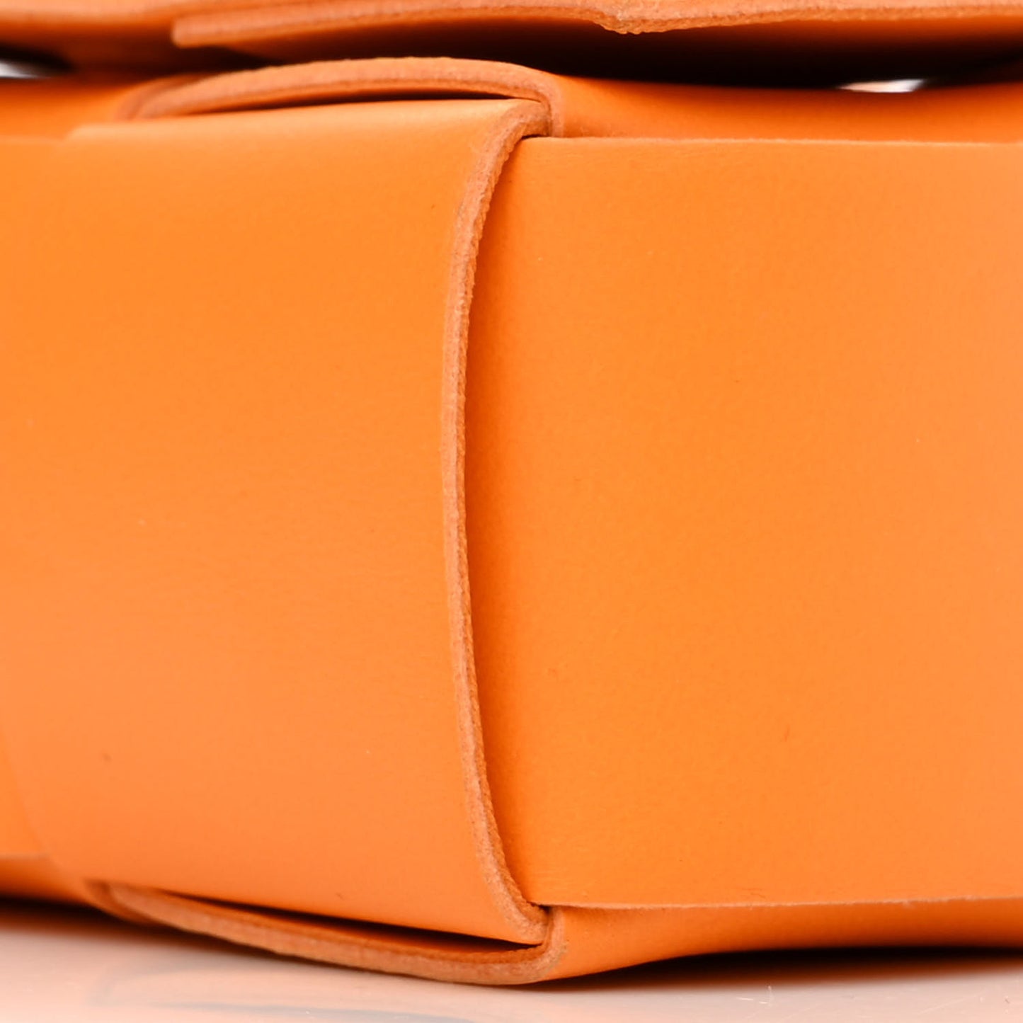 Lambskin Maxi Intrecciato Extra Mini Cassette Crossbody Bag Tangerine