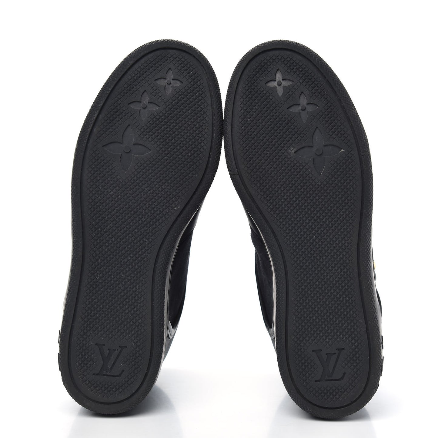 Epi Suede Postmark Wedge Sneakers 36 Black