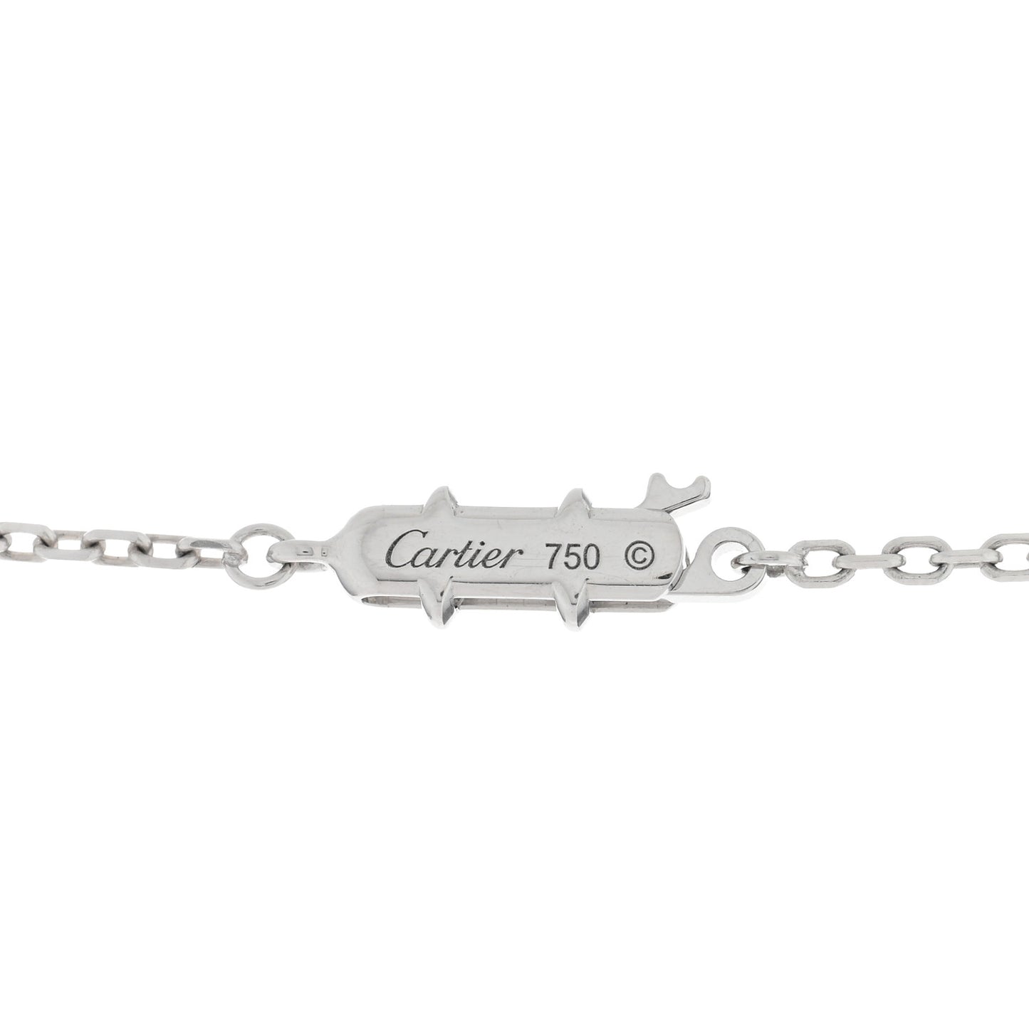 18K White Gold Diamond LOVE Long Station Necklace