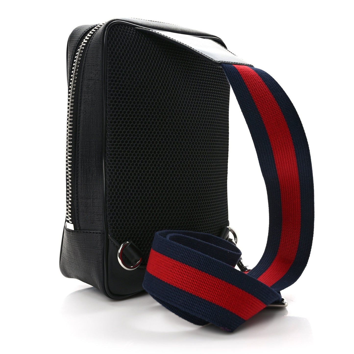 GG Supreme Monogram Web Belt Bag Black Grey