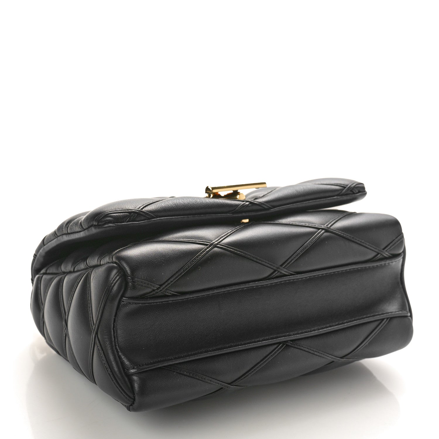 Louis Vuitton Lambskin Malletage Top Handle GO-14 MM Bleu Marine 5 of 10