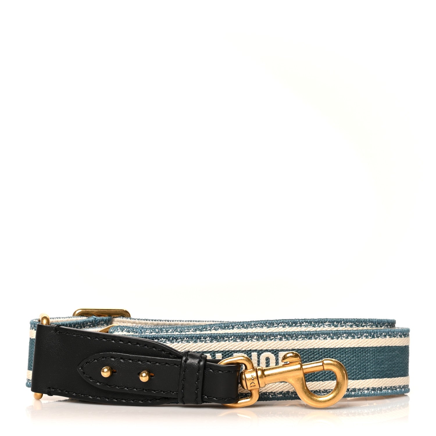 Christian Dior Canvas Embroidered Adjustable Shoulder Strap Deep Ocean 1 of 4